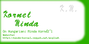 kornel minda business card